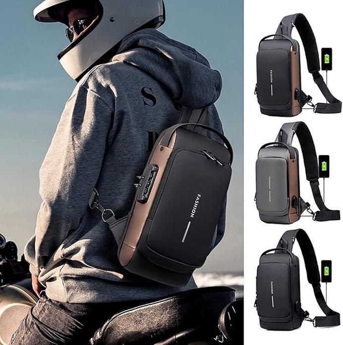 Stylish Sling Bag for Mans & Womans with Leather Outer and Polyester Inner