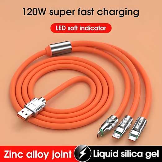 4 In 1 Super Elastic Unbreakable Charger Cable