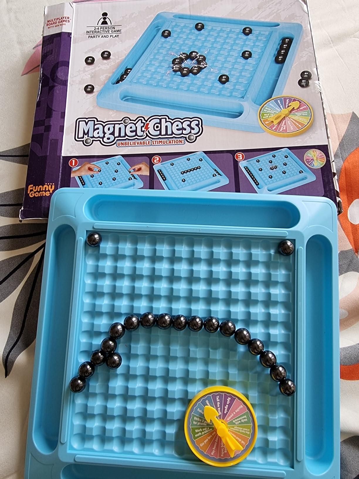 Magnetic Battle Chess Game with 20 Steel Balls for Kids and Family Fun