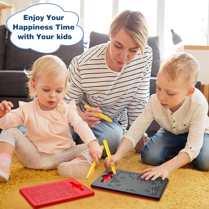 Magnetic Drawing Board for Kids with Stylus and Bead Sketch Panel