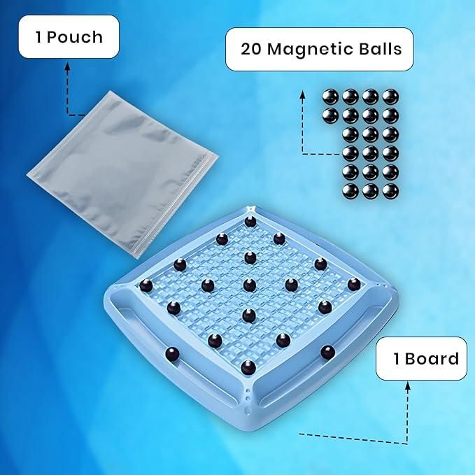 Magnetic Battle Chess Game with 20 Steel Balls for Kids and Family Fun