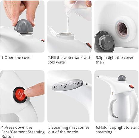 Fast Heat Up Portable Handheld Garment Facial Vapor Steamer Iron Brush for Home and Travel Handy