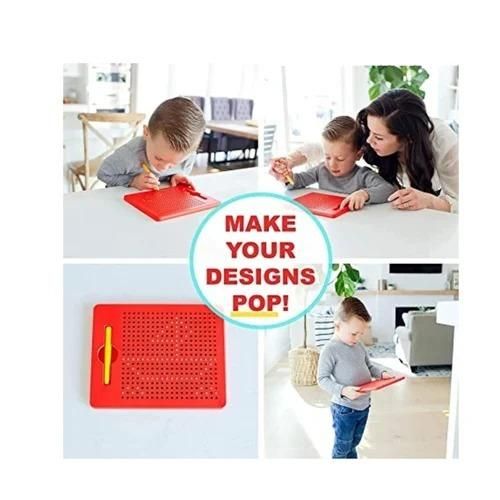 Magnetic Drawing Board for Kids with Stylus and Bead Sketch Panel