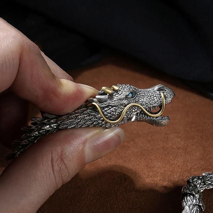 Dragon Scale Metallic Link Bracelet for Men & Women