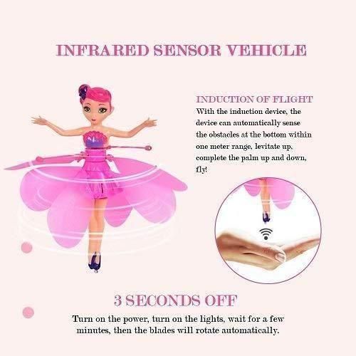 Magic Flying Fairy Princess Doll Flying Toy for Kids with Sensor Control
