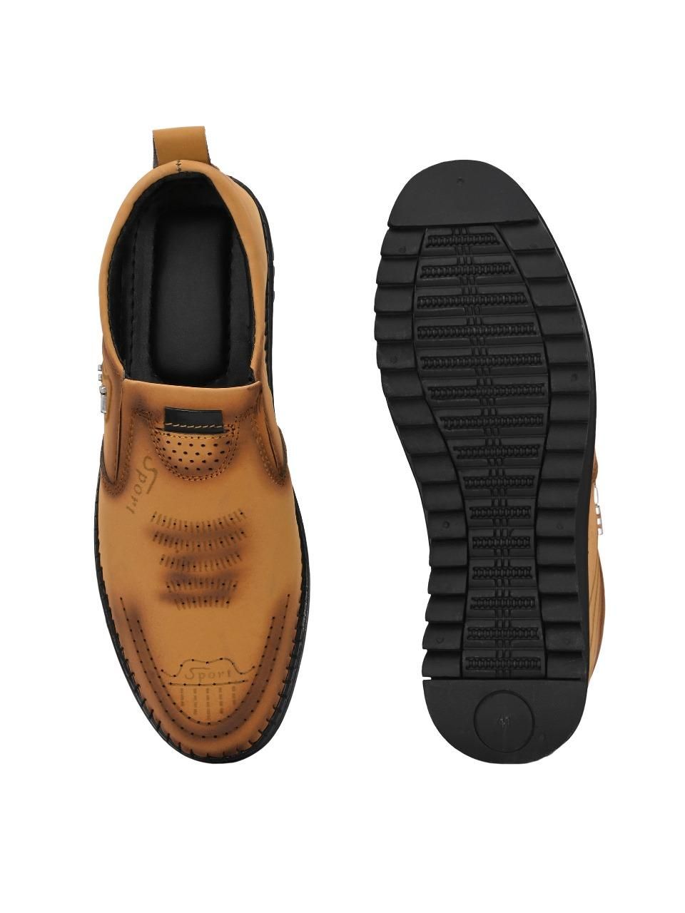 Men’s Casual Trendy Shoes – Stylish Synthetic Leather Sneakers with EVA Sole