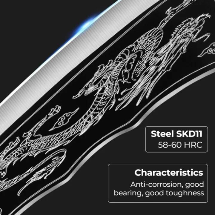 Ultra Sharpe Dragon Chopping Knife Stainless Steel Blade for Effortless Cutting
