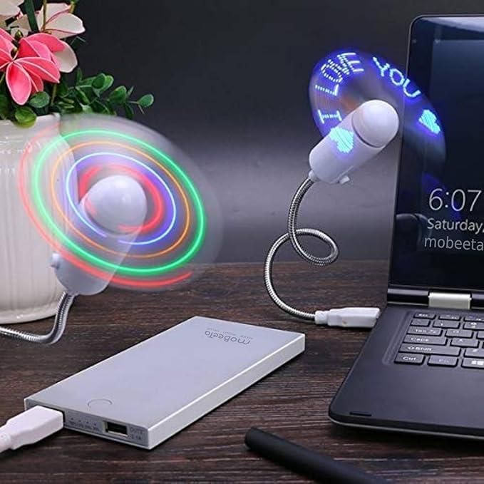 USB LED Fan with Custom Programmable Message Display – CD Software Included