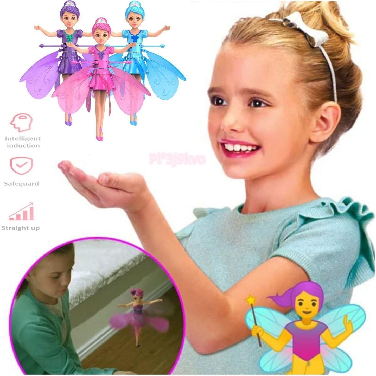 Magic Flying Fairy Princess Doll Flying Toy for Kids with Sensor Control