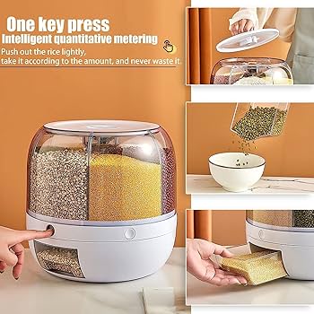 360° Rotating 6 Grid Storage Container