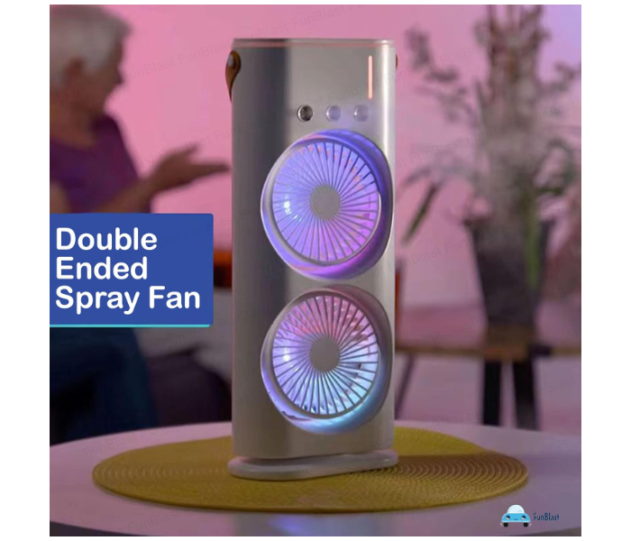 Double-Ended Spray Fan – Portable Mist Cooling & Multi-Function Household Fan