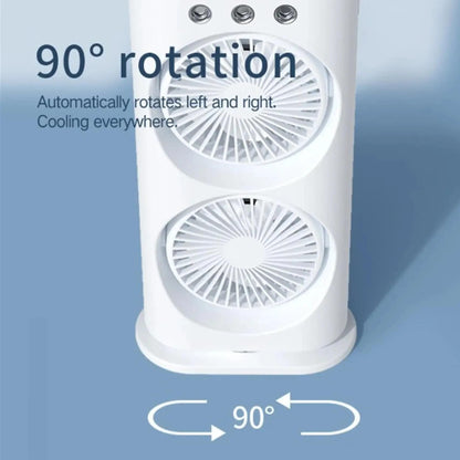 Double-Ended Spray Fan – Portable Mist Cooling & Multi-Function Household Fan
