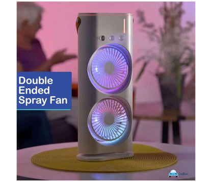 Double-Ended Spray Fan – Portable Mist Cooling & Multi-Function Household Fan